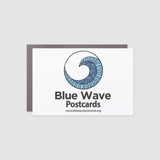 Blue Wave Postcards Car Magnet (Front)