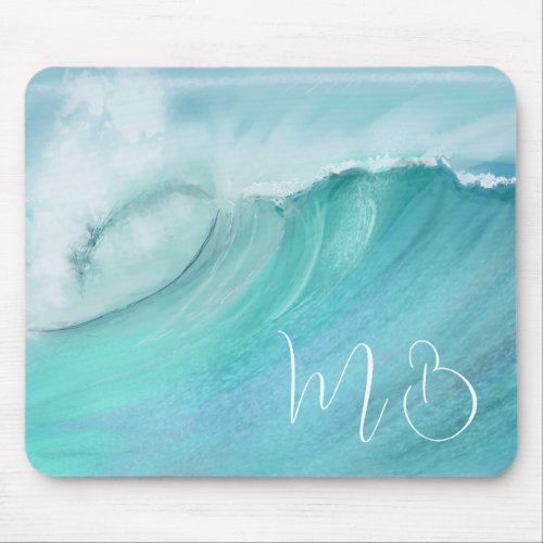  Blue Wave Sea Scene Vacation Vibe Mouse Pad