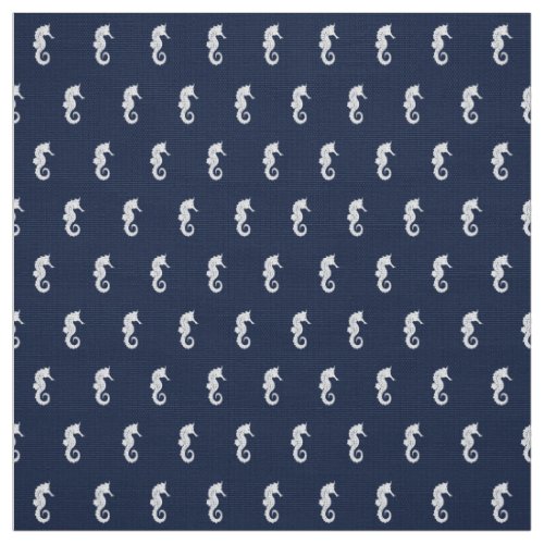 Blue Wave Seahorse WhtNavy ID836  Fabric