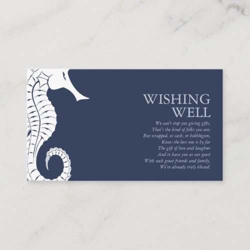Blue Wave Seahorse Wishing Well V3 ID836 Enclosure Card