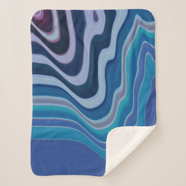 Blue Wave Sherpa Blanket (Front)