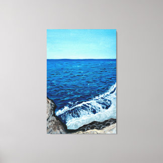 Blue wave | Sicily | Mediterranean sea Canvas Print