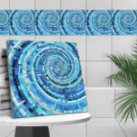 Blue Wave Spiral Mosaic  Ceramic Tile<br><div class="desc">Blue Wave Spiral Mosaic</div>