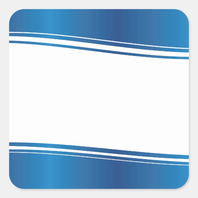Blue Wave Square Sticker (Front)