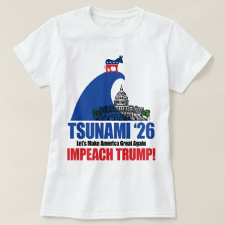 Blue Wave Tsunami Democrats Impeach Trump T-Shirt