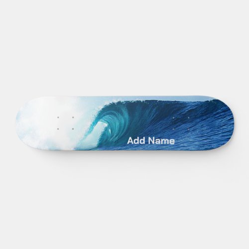 Blue Wave Tube Surfing Lombok Indonesia Custom Skateboard