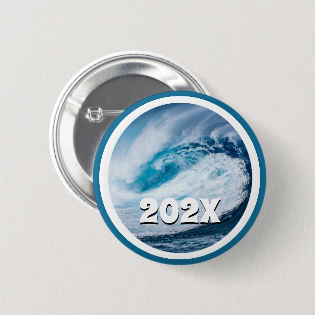 Blue Wave US Presidential Election Button (Front & Back)