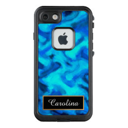 Blue Wave Water Pattern,  Personalized LifeProof FRĒ iPhone 7 Case