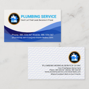 Blue Wave Waters Plumbing Business Card