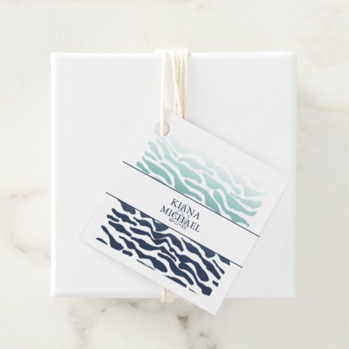 Blue Wave Wedding ID836 Favor Tags