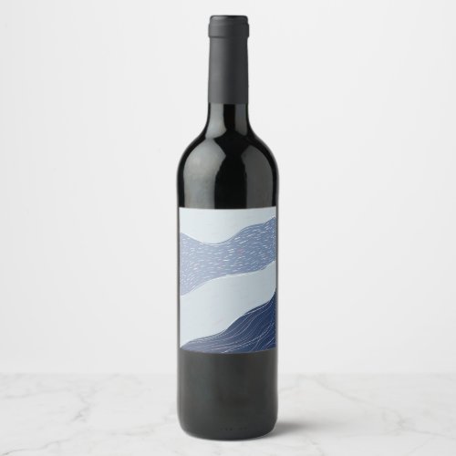 Blue Wave Wine Label