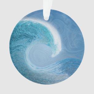 Blue Wave with ripples of change Ornament
