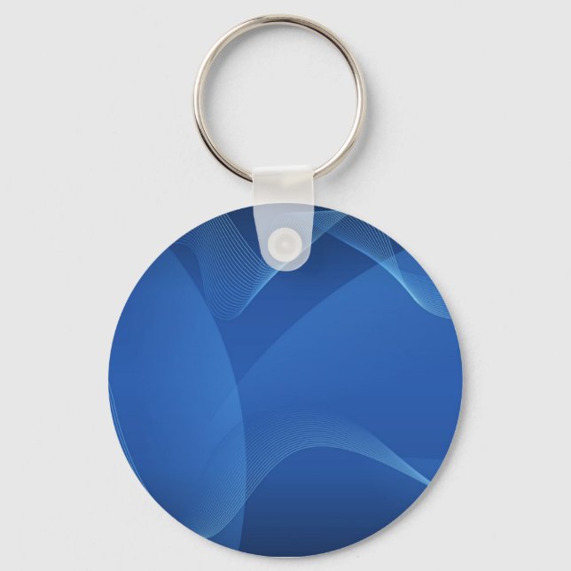 Blue Waves Abstract Key Chain (Front)