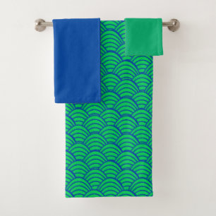 Blue Waves Bath Towel Set