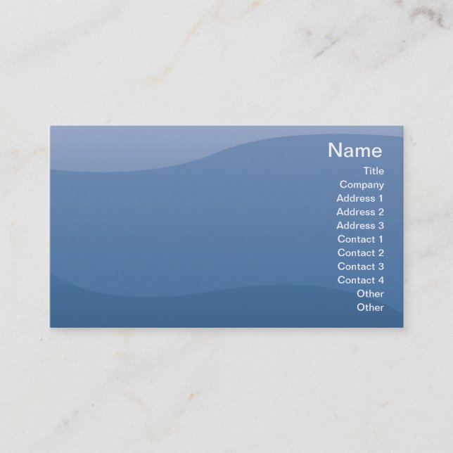 Blue Waves - Business Business Card (Front)