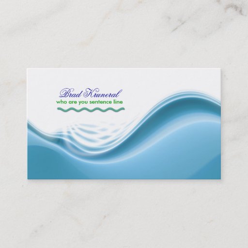 Customizable blue waves business card