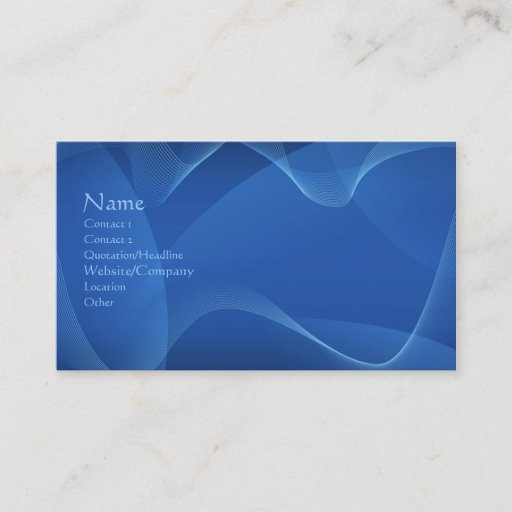 Customizable Blue Waves Business Card Template