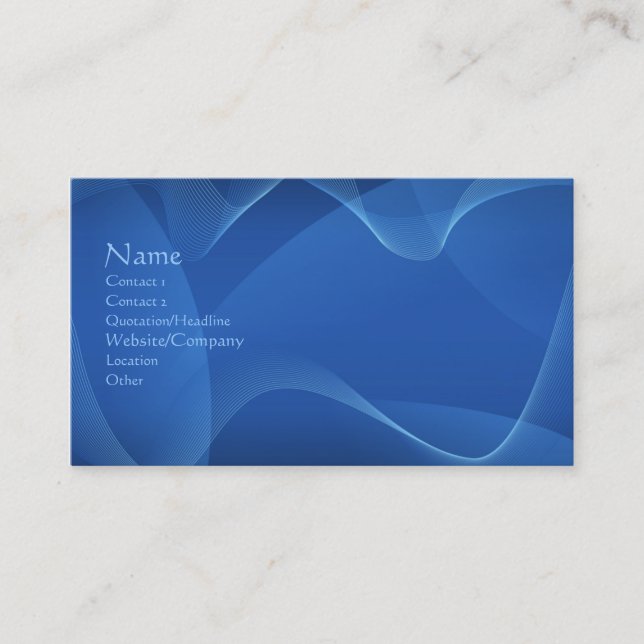 Blue Waves Business Card (Front)
