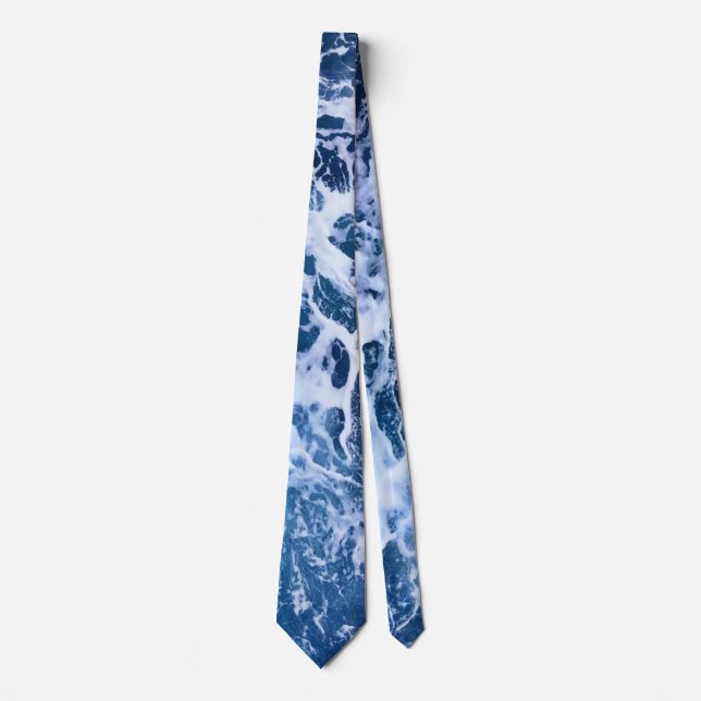 Blue Waves By The Ocean Neck Tie (Front)