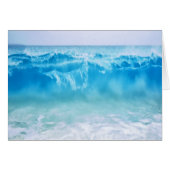 Blue Waves Crashing At Beach Blank Inside  Cards (Front Horizontal)
