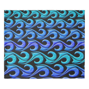 blue waves duvet cover