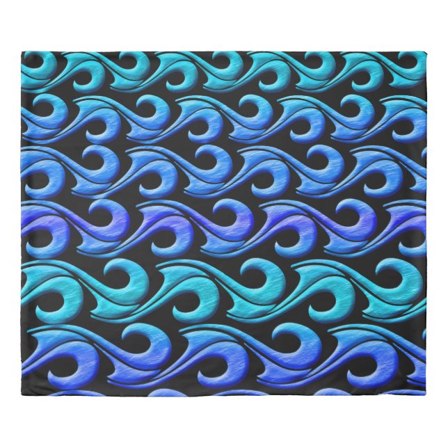 blue waves duvet cover (Front)