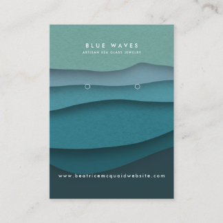 Blue Waves Earring Display Card
