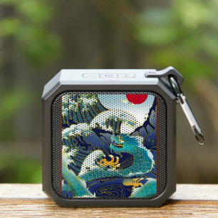 Blue Waves Green Dragon Red Sun Bluetooth Speaker