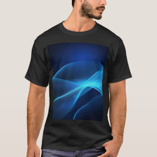 Blue waves in glowing light T-Shirt