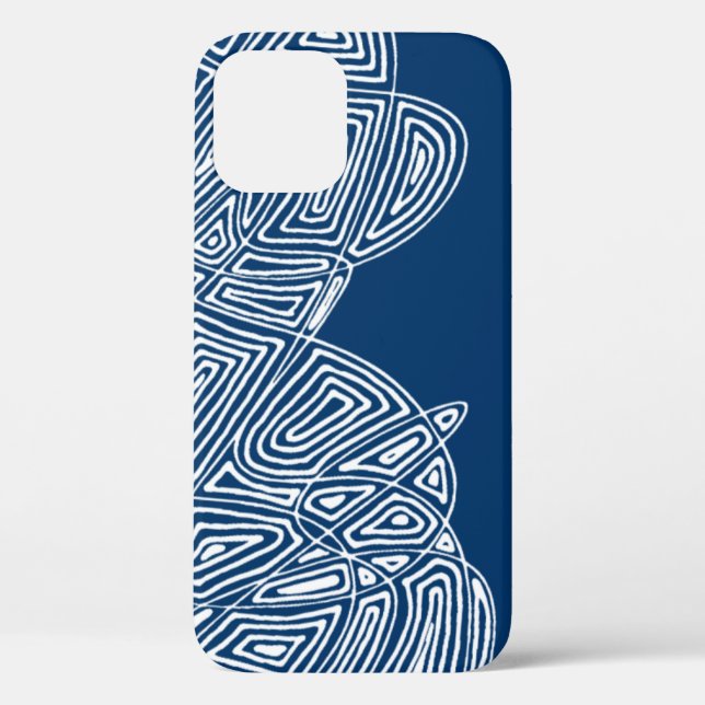 Blue Waves iPhone Case (Back)