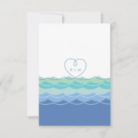Blue Waves Loopy Heart Beach Wedding Reception