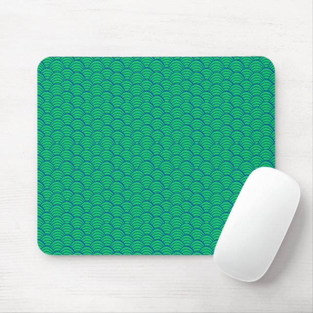 Blue Waves  Mouse Pad (With Mouse)