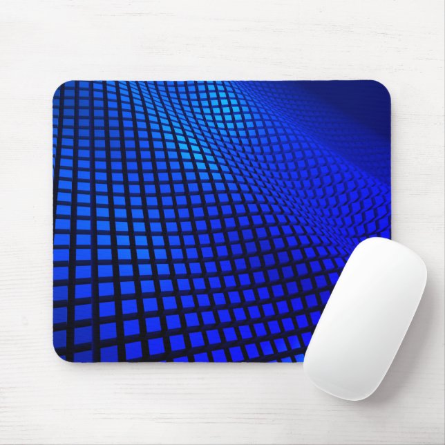 Blue Waves Mouse Pad (With Mouse)