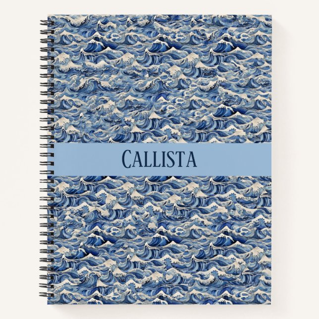 Blue Waves Notebook (Front)