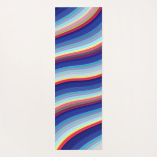 Blue Waves of Color Yoga Mat