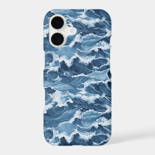 Blue Waves Pattern iPhone 17 Case