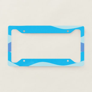 Blue Waves Pattern License Plate Frame