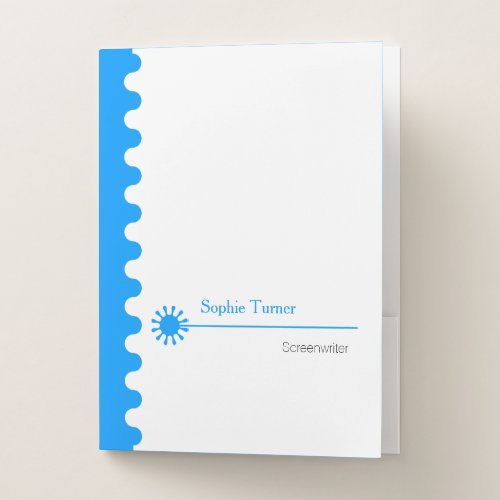 Blue waves pocket folder