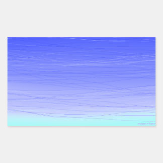 Blue Waves   Rectangular Sticker