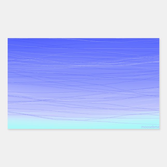 Blue Waves   Rectangular Sticker (Front)