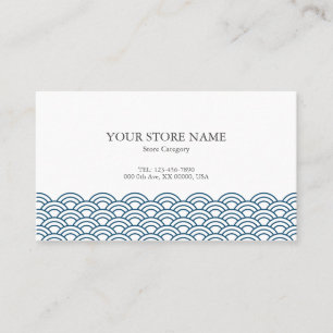 Blue Waves "Seigaiha" WAGARA 名刺 Business Card