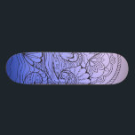 blue waves skateboard deck<br><div class="desc">Hand drawn tangled pattern with sends them</div>