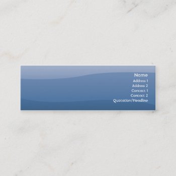 Blue Waves - Skinny Mini Business Card by ZazzleProfileCards at Zazzle