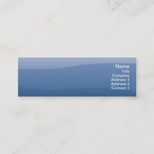 Customizable Blue Waves - Skinny Business Card Templates