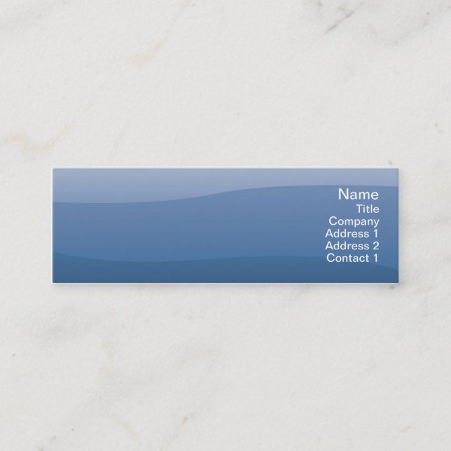 Blue Waves - Skinny Mini Business Card (Front)
