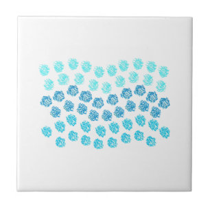 Blue Waves Small Ceramic Tile