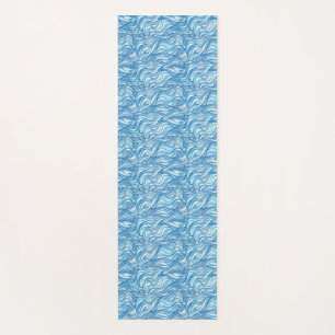 Blue waves yoga mat