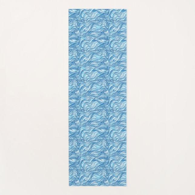 Blue waves yoga mat (Front)