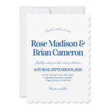 Blue Wavy Cabana Wedding Invitations