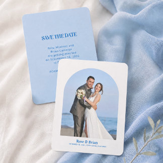Blue Wavy Cabana Wedding Save The Day Date